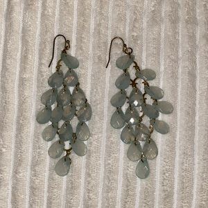 Teal Tear Drop Earrings